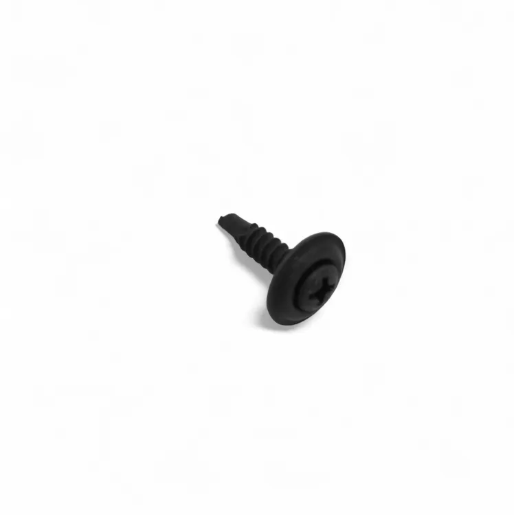 8 X 3/4" DRILL POINT ROUNDED HEAD SCREW WITH WASHER- BLACK